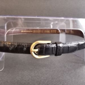 LIZ CLAIBORNE BLACK PRINT BELT (Lg)